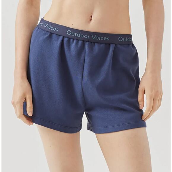 OUTDOOR VOICES Women's Rugby 3" Short XS Dark Blue Athletic NWT - Picture 1 of 10